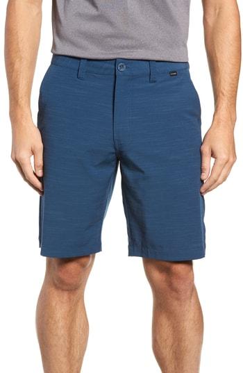 Men's Travis Mathew Undertow Hybrid Shorts - Blue