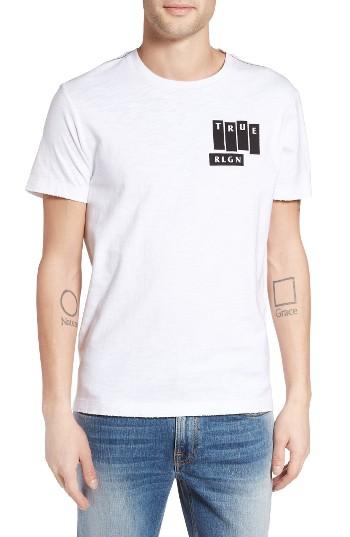 Men's True Religion Brand Jeans Fist Graphic T-shirt - White