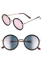 Women's Prive Revaux X Madelaine Petsch The Street 53mm Round Sunglasses - Gold/ Black