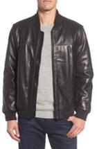 Men's Marc New York Summit Leather Jacket, Size - Black