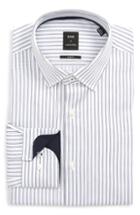 Men's Boss X Nordstrom Jesse Slim Fit Stripe Dress Shirt .5 - Blue