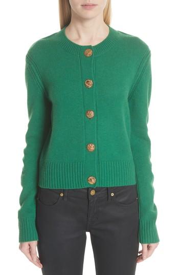 Women's Burberry Irmino Cashmere Cardigan - Green