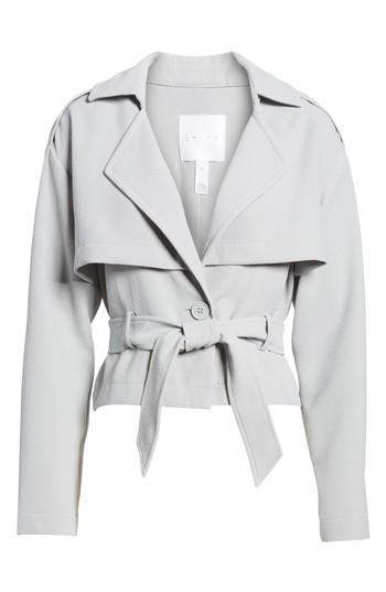 Women's Leith Crop Trench Jacket, Size - Blue