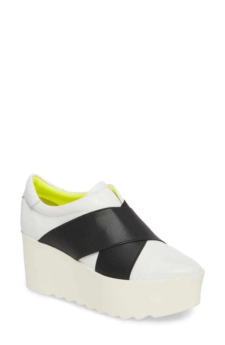 Women's Kendall + Kylie Tasha Platform Slip-on Sneaker .5 M - White