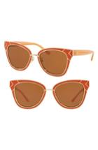 Women's Tory Burch Enamel San Ray 53mm Sunglasses - Gold/ Orange