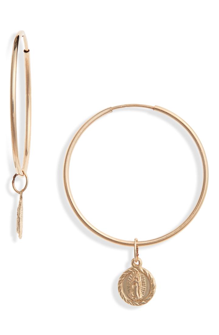 Women's All The Wire Mary Hoop Earrings