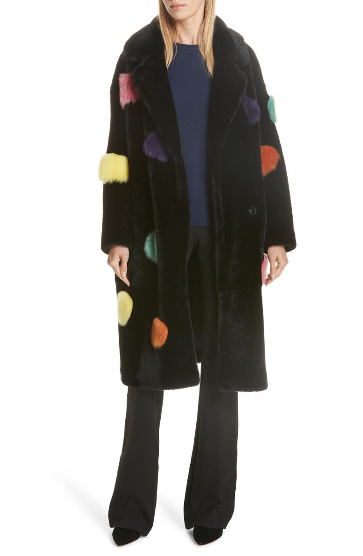 Women's Anne Vest Acacia Genuine Shearling Coat Us / 36 De - Black
