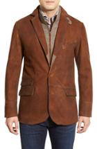 Men's Flynt Classic Fit Distressed Leather Hybrid Coat