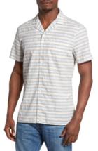 Men's 1901 Jacquard Stripe Camp Shirt, Size - Blue