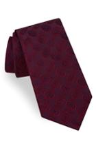 Men's Ted Baker London Oval Medallion Silk Tie, Size - Red