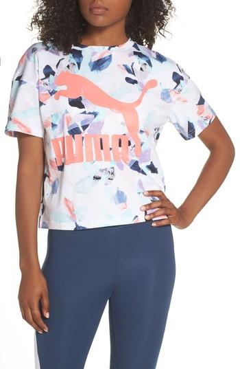 Women's Puma Classics Logo Tee - Pink