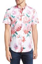 Men's Bonobos Slim Fit Print Short Sleeve Sport Shirt, Size R - White