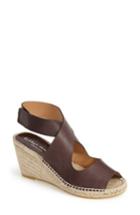 Women's Bettye Muller 'mobile' Leather Wedge Espadrille Sandal M - Brown