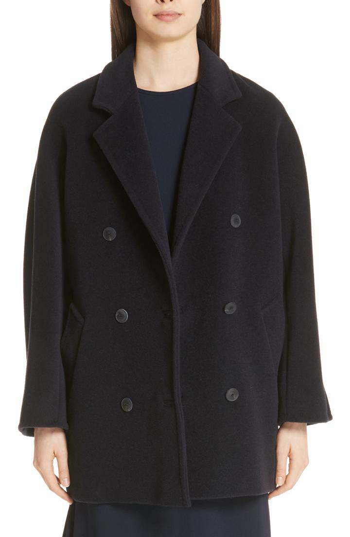 Women's Max Mara Gastone Camel Hair Coat Us / 38 It - Blue