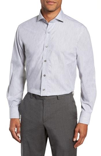 Men's Lorenzo Uomo Trim Fit Solid Dress Shirt .5 - 36 - Grey