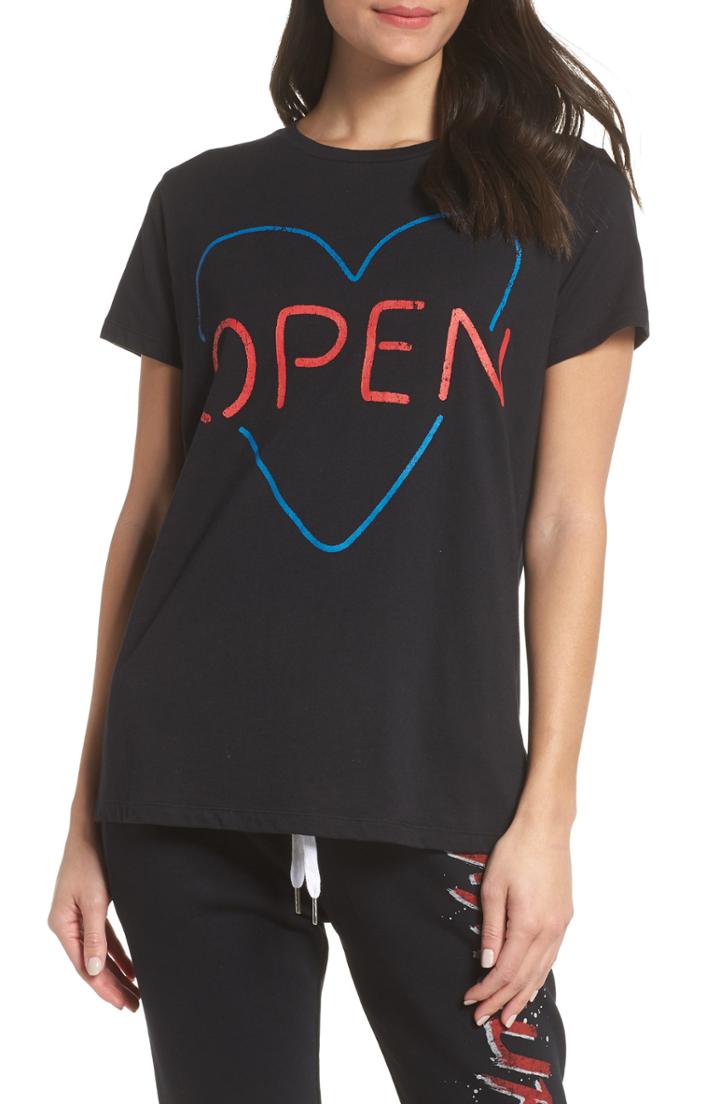 Women's The Laundry Room Open Heart Tee - Black