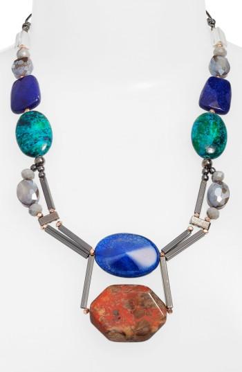 Women's Nakamol Design Graduated Chunky Magnesite, Jasper & Agate Short Necklace