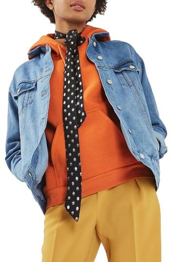 Women's Topshop Oversize Denim Jacket Us (fits Like 0) - Blue