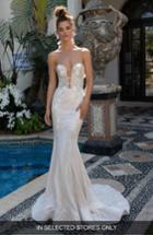 Women's Berta Embellished Strapless Mermaid Gown, Size In Store Only - Ivory