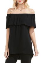 Women's Vince Camuto Ruffle Off The Shoulder Top - Black