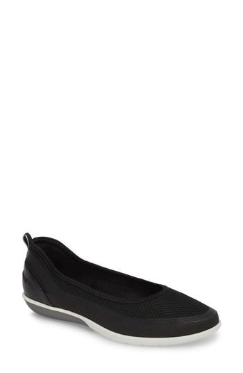 Women's Ecco Sense Light Ballerina Flat -7.5us / 38eu - Black