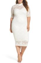 Women's Soprano Lace Body-con Midi Dress