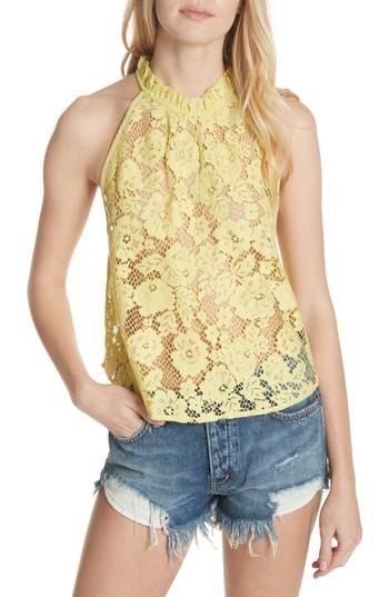 Women's Free People Sweet Meadow Dreams Lace Top - Black