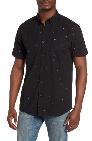Men's Rip Curl Scattered Jacquard Woven Shirt - Black