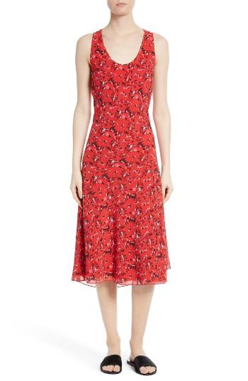 Women's Grey Jason Wu Print Silk Midi Dress