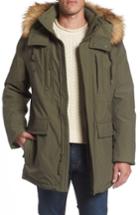 Men's Marc New York Down Jacket With Faux Fur Trim - Green