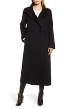 Women's Fleurette Long Loro Piana Wool Coat - Black