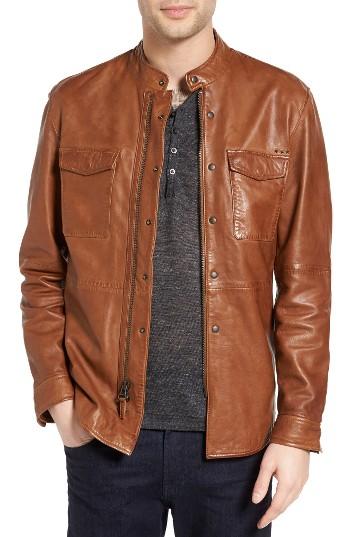 Men's John Varvatos Collection Zip Front Leather Jacket