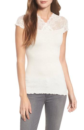 Women's Rosemunde Brigit Lace Yoke Tee - Ivory