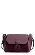 Longchamp Small Penelope Leather Crossbody Bag - Purple
