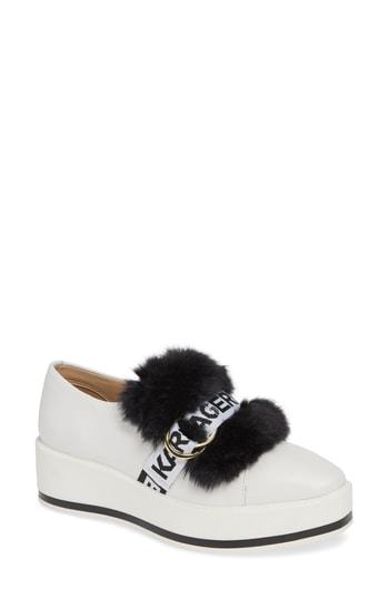 Women's Karl Lagerfeld Paris Birdie Platform Sneaker M - White