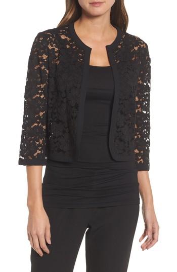 Women's Anne Klein Lace Cardigan - Black