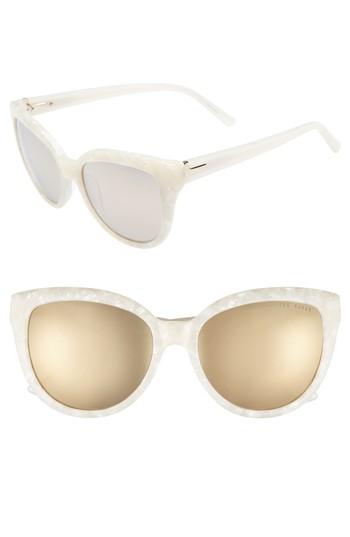 Women's Ted Baker London 57mm Cat Eye Sunglasses - Ivory