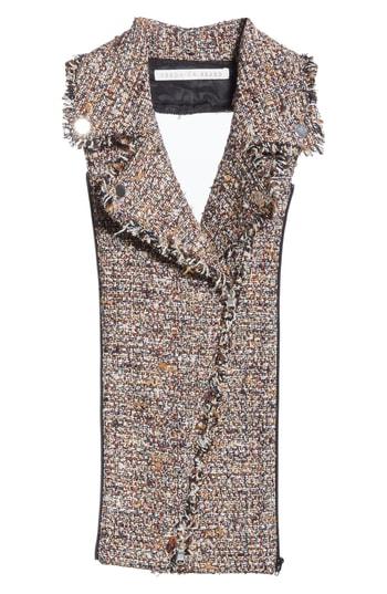 Women's Veronica Beard Xavier Tweed Dickey, Size - Brown