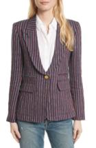Women's Smythe Stripe Cotton Blazer - Red