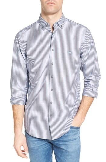 Men's Rodd & Gunn Fitzroy Stripe Sport Shirt, Size - Blue