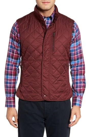 Men's Tailorbyrd Hessmer Quilted Vest, Size - Burgundy