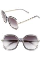 Women's Chloe 'jayme' 54mm Square Sunglasses - Dark Grey