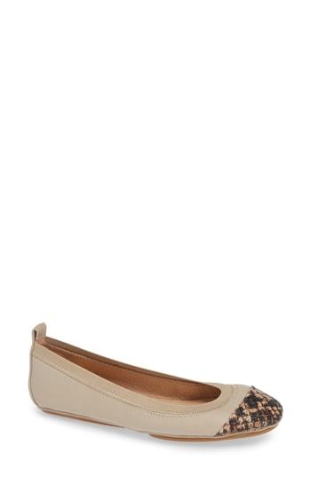 Women's Yosi Samra Samantha Foldable Ballet Flat M - Beige