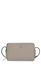 Tory Burch Mini Parker Leather Crossbody Bag - Grey