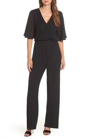 Women's Fraiche By J Cape Jumpsuit - Black