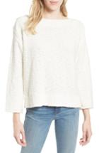 Women's Caslon Button Shoulder Boat Neck Sweater - Ivory