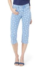 Women's Nydj Seastar Print Stretch Crop Jeans - Blue