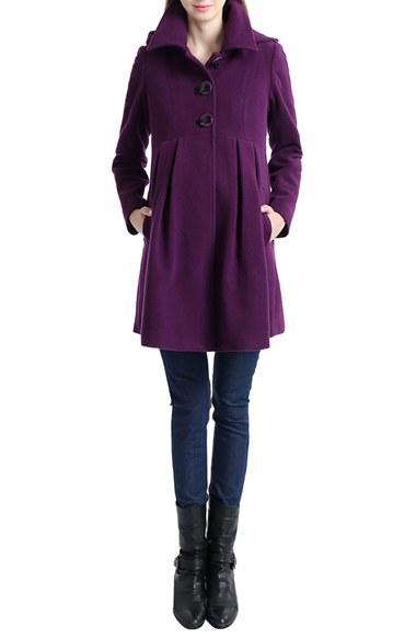 Women's Kimi And Kai Faye Hooded Maternity Peacoat