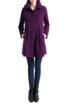 Women's Kimi And Kai Faye Hooded Maternity Peacoat
