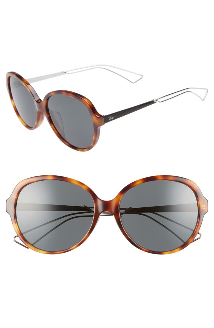 Women's Dior Confident 58mm Round Sunglasses -